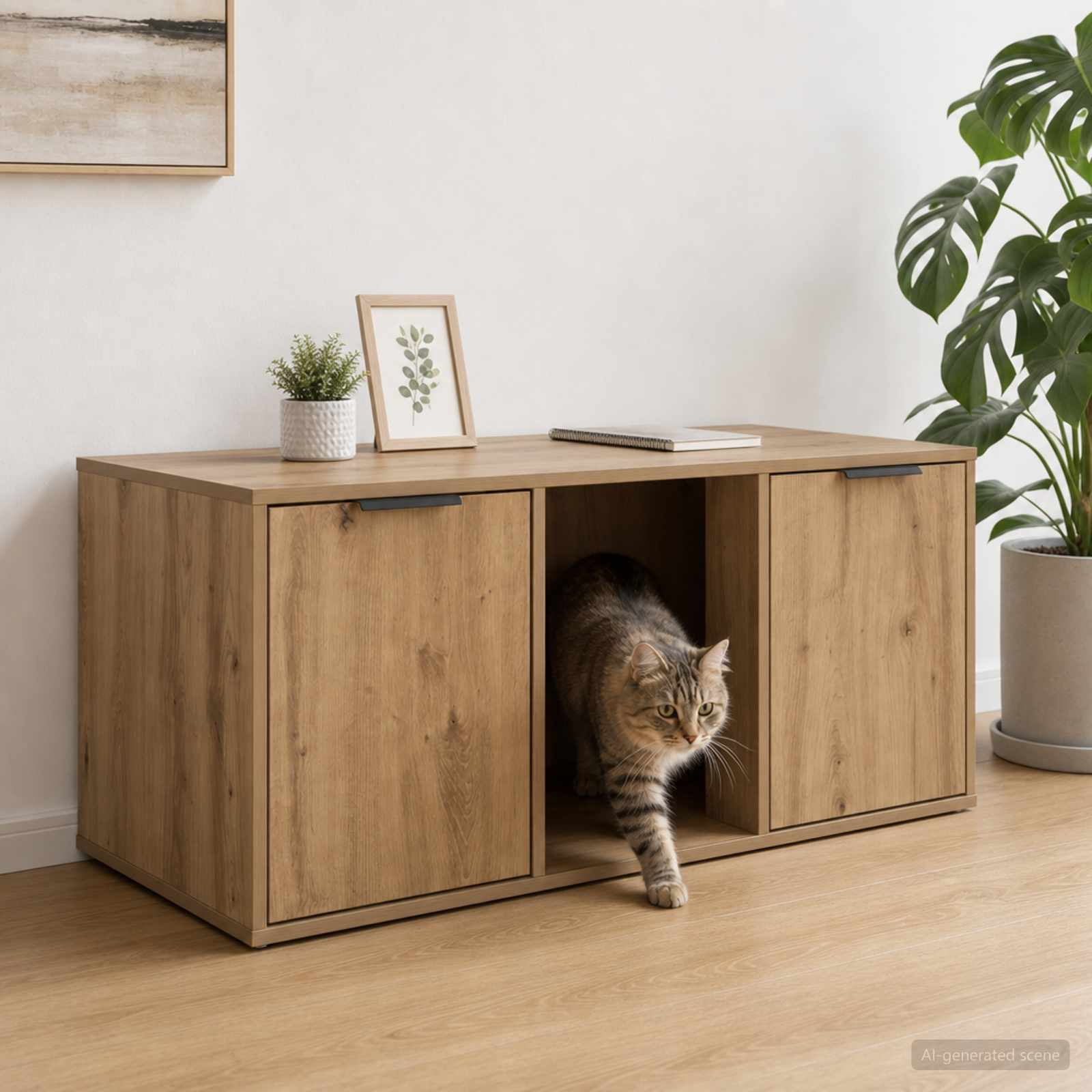 Έπιπλο Κλουβί Γάτας Artisan Δρυς 100 x 49 x 45 εκ. - Pakobazaar