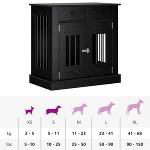 Έπιπλο για κλουβί σκύλου Μαύρη Δρυς 80 x 47,5 x 80 εκ