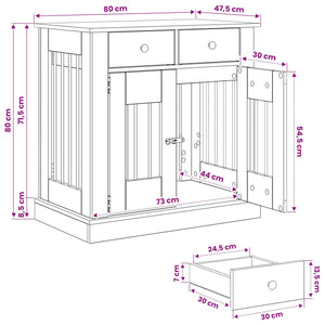 Έπιπλο για κλουβί σκύλου Artisan Δρυς 80 x 47,5 x 80 εκ - Pakobazaar