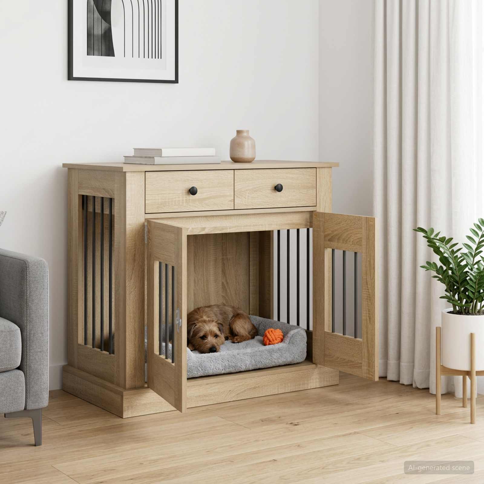 Έπιπλο για κλουβί σκύλου Sonoma Δρυς 90 x 47,5 x 80 εκ - Pakobazaar