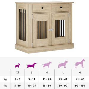 Έπιπλο για κλουβί σκύλου Sonoma Δρυς 90 x 47,5 x 80 εκ - Pakobazaar
