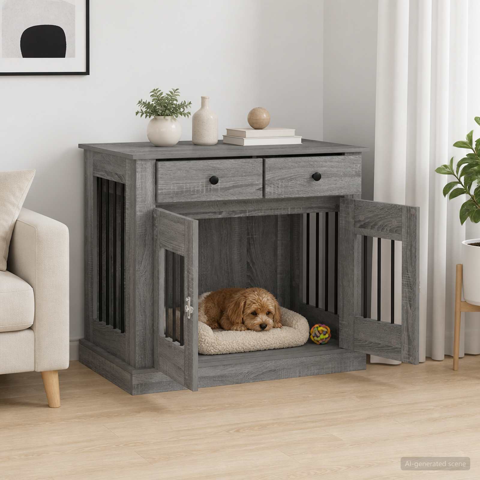 Έπιπλο για κλουβί σκύλου Γκρι Sonoma 90 x 47,5 x 80 εκ - Pakobazaar