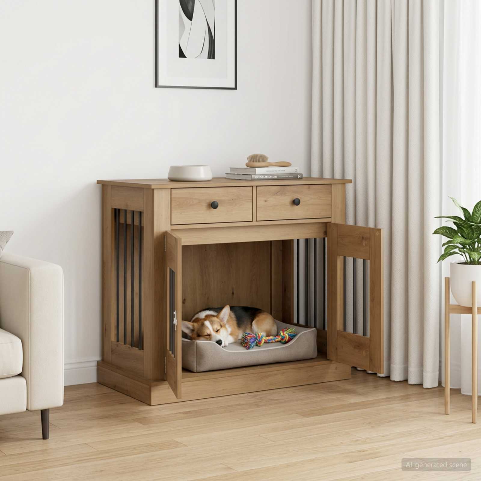 Έπιπλο για κλουβί σκύλου Artisan Δρυς 90 x 47,5 x 80 εκ - Pakobazaar