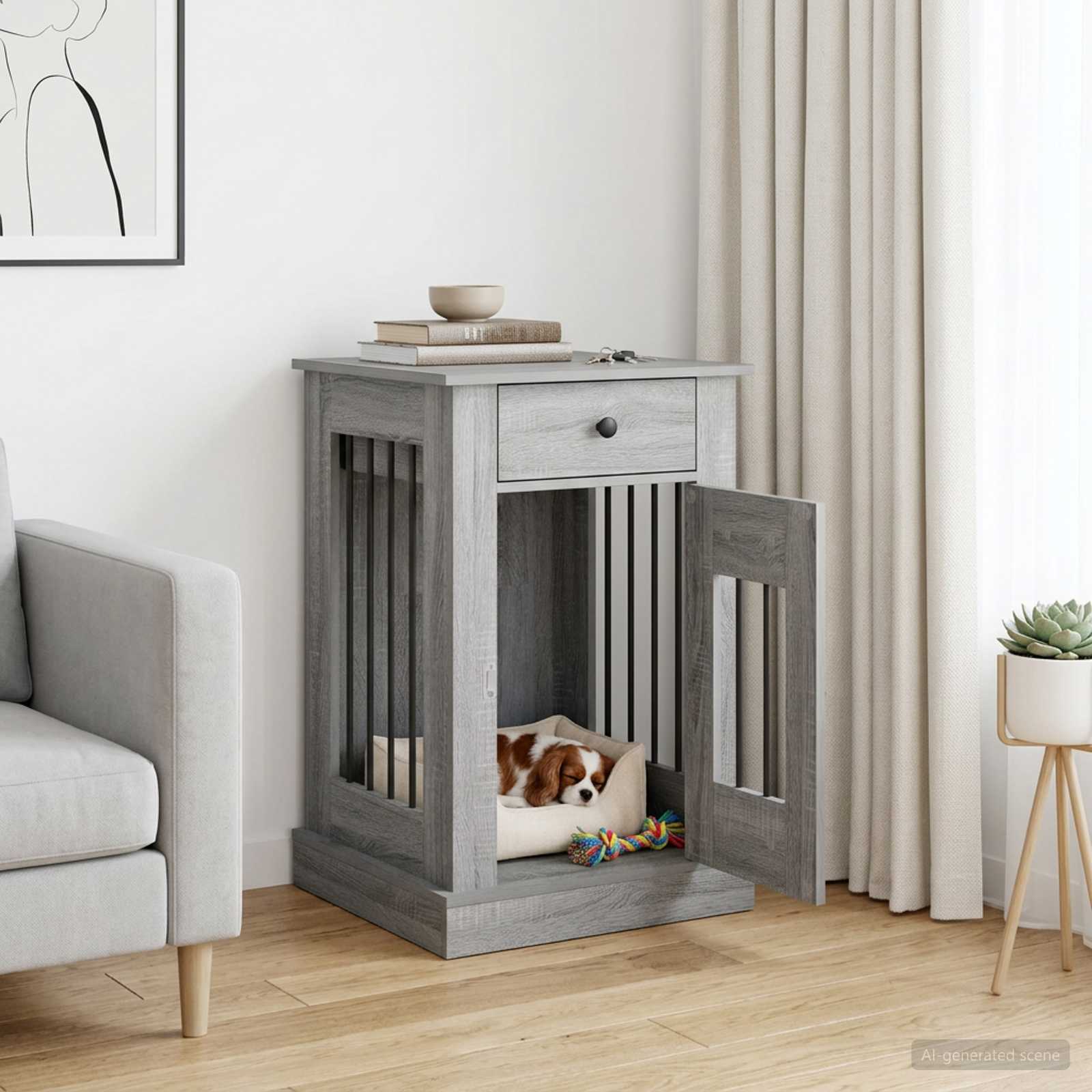Έπιπλο για κλουβί σκύλου Γκρι Sonoma 50 x 47,5 x 80 εκ. - Pakobazaar