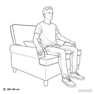 XL Πολυθρόνα με Μαξιλάρια Σκούρο Καφέ Ύφασμα - Pakobazaar