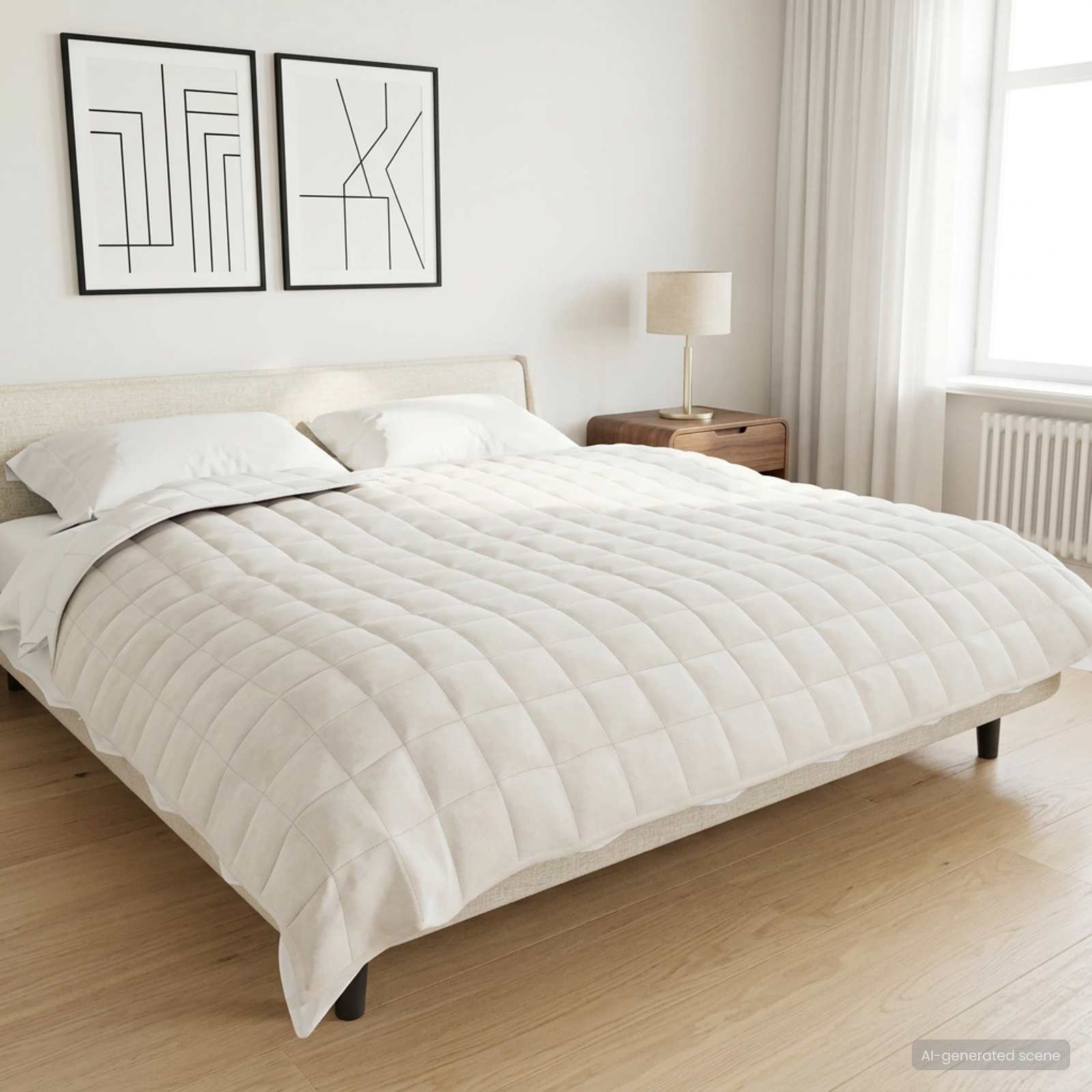 Βάρος Κουβέρτα Λευκό 200 x 225 cm 9 kg 100% Βαμβάκι 205T