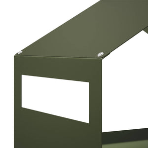 Κρεμαστή ταΐστρα πουλιών Ατσάλι Λαδί 30 x 23 x 23 cm - Pakobazaar