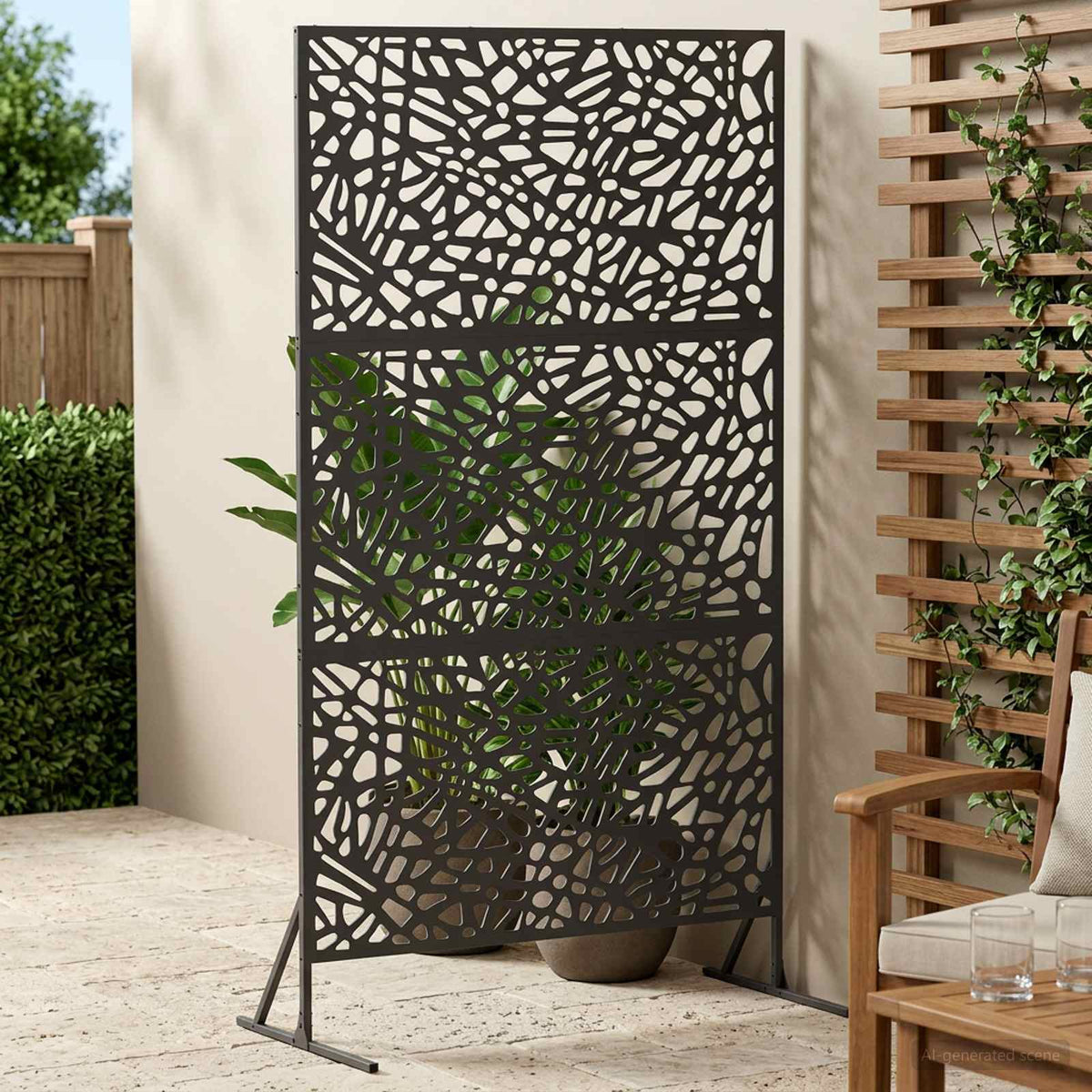 Οθόνη Ιδιωτικότητας 100 x 50 x 180 εκ. Ατσάλι Μαύρο - Pakobazaar
