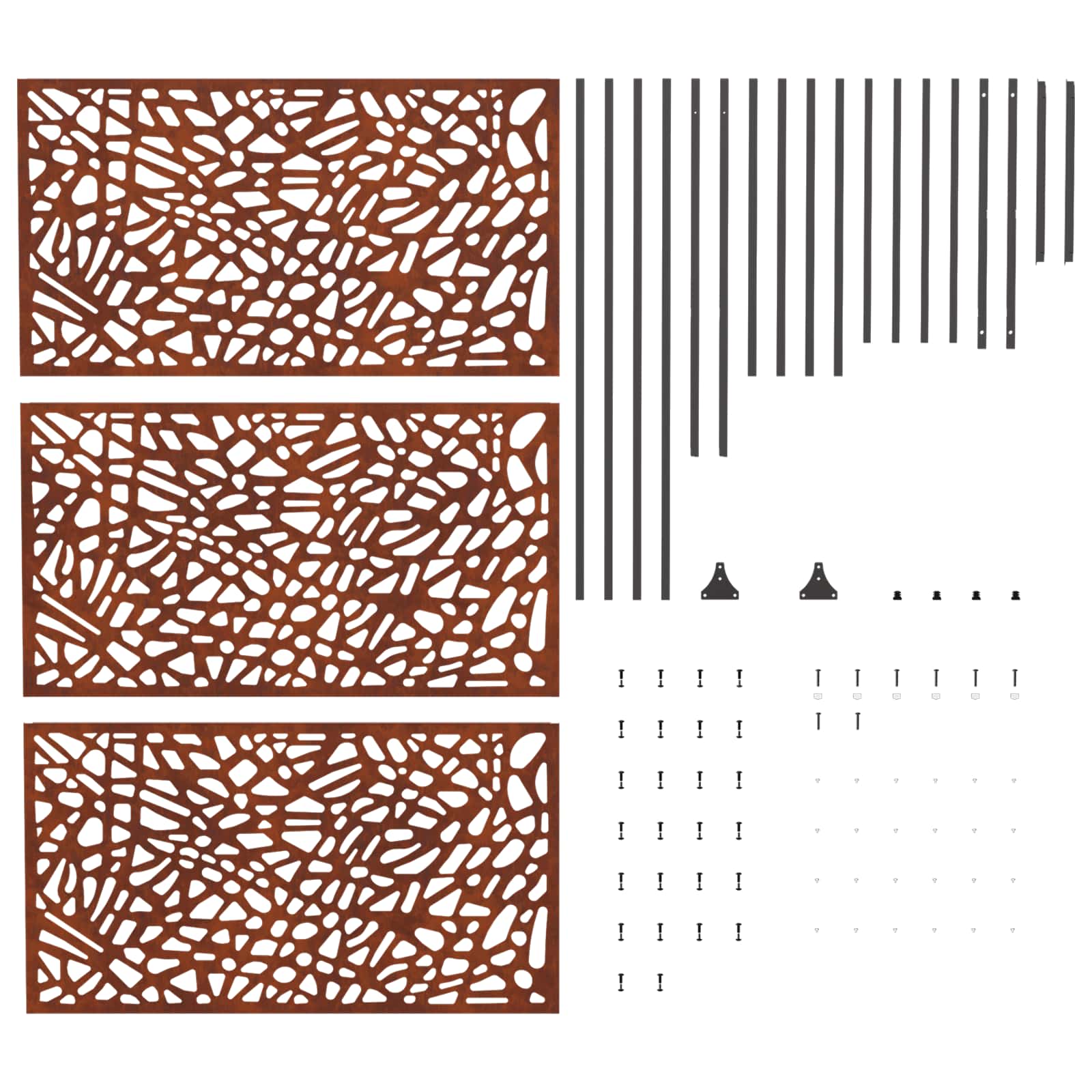 Οθόνη Ιδιωτικότητας 100 x 50 x 180 εκ. Σκ rusty - Pakobazaar