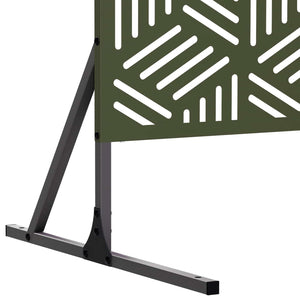 Οθόνη Ιδιωτικότητας 100 x 50 x 180 εκ. Ατσάλι Λαδί - Pakobazaar