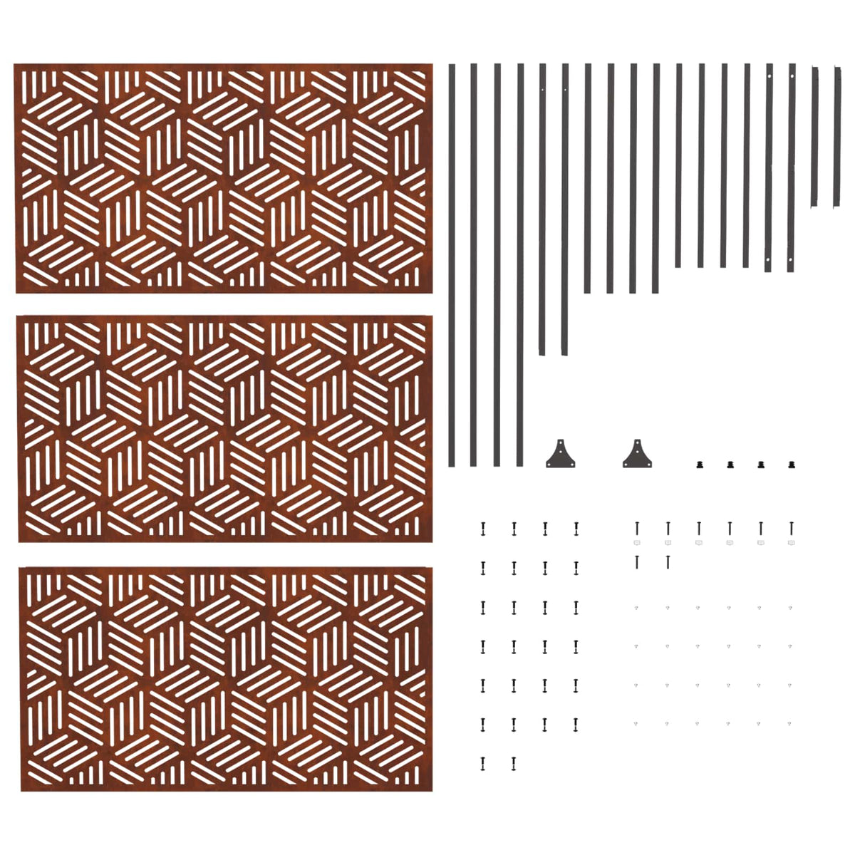 Οθόνη Ιδιωτικότητας 100 x 50 x 180 εκ. Σκ rusty - Pakobazaar