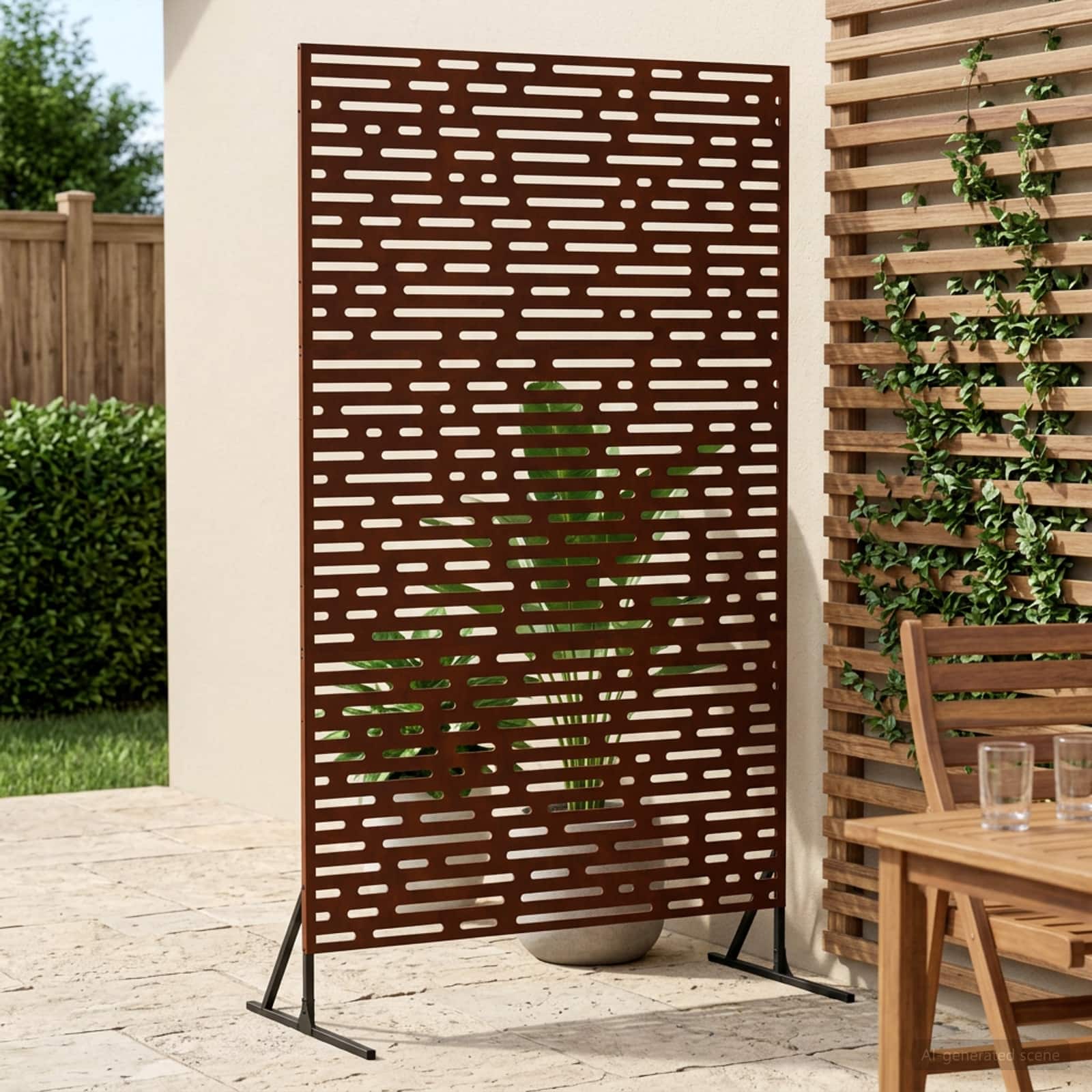 Οθόνη Ιδιωτικότητας 100 x 50 x 180 εκ. Σκ rusty
