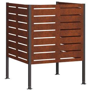 Κάλυμμα Κάδου Απορριμμάτων 85 x 85 x 113 εκ Σκ rusty