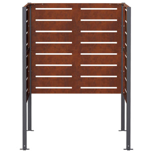 Κάλυμμα Κάδου Απορριμμάτων 85 x 85 x 113 εκ Σκ rusty