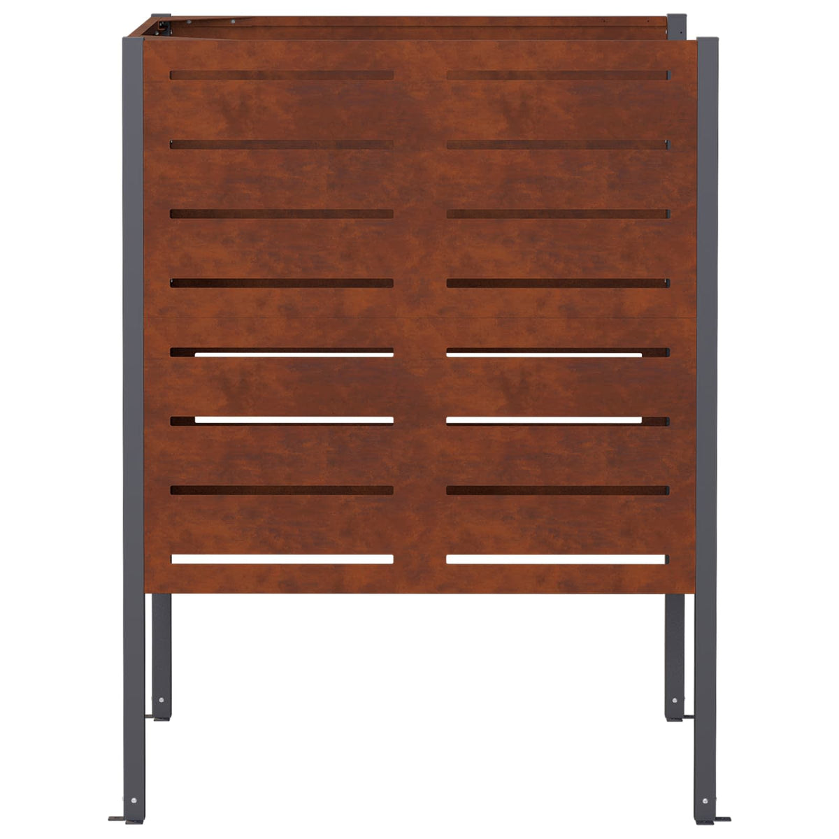 Κάλυμμα Κάδου Απορριμμάτων 85 x 85 x 113 εκ Σκ rusty