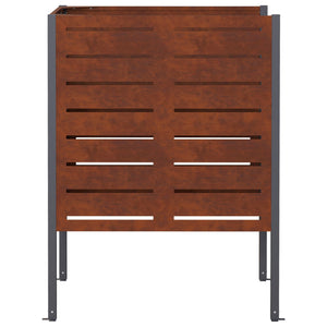 Κάλυμμα Κάδου Απορριμμάτων 85 x 85 x 113 εκ Σκ rusty