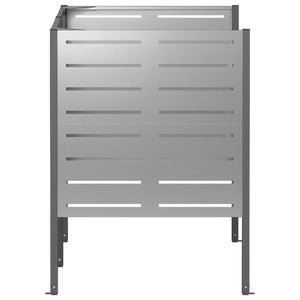 Κάλυμμα Κάδου Απορριμμάτων 167 x 85 x 113 εκ Ασημί - Pakobazaar