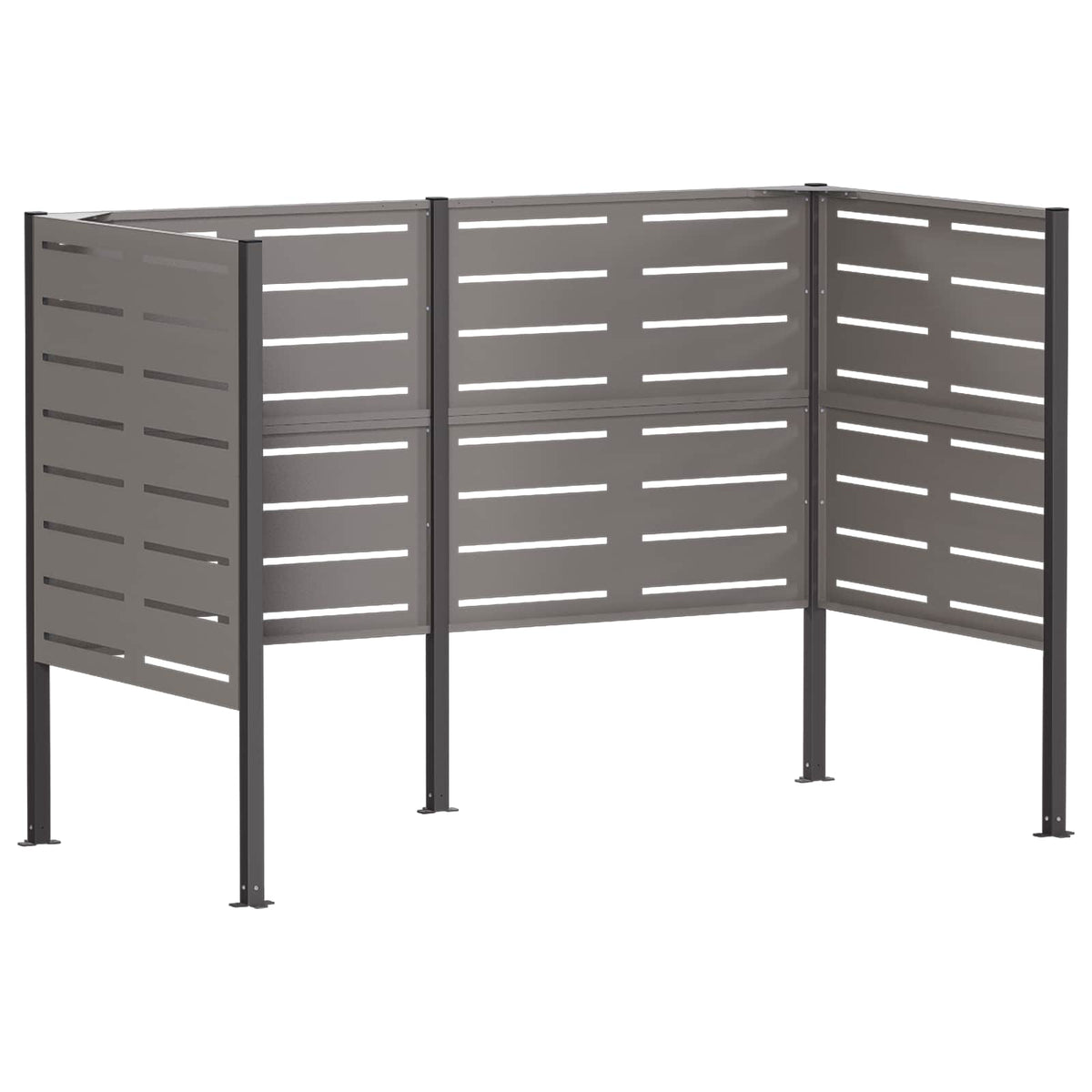 Κάλυμμα Κάδου Απορριμμάτων 167 x 85 x 113 εκ Σκ rusty - Pakobazaar