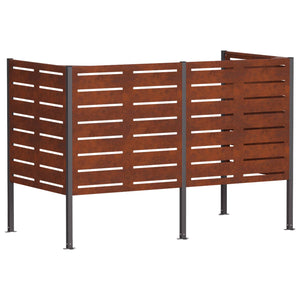 Κάλυμμα Κάδου Απορριμμάτων 167 x 85 x 113 εκ Σκ rusty - Pakobazaar