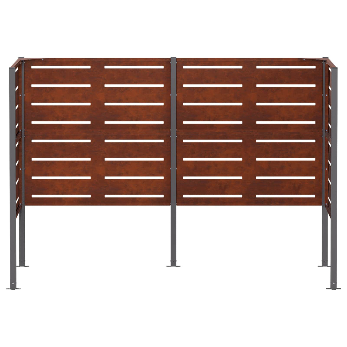 Κάλυμμα Κάδου Απορριμμάτων 167 x 85 x 113 εκ Σκ rusty - Pakobazaar