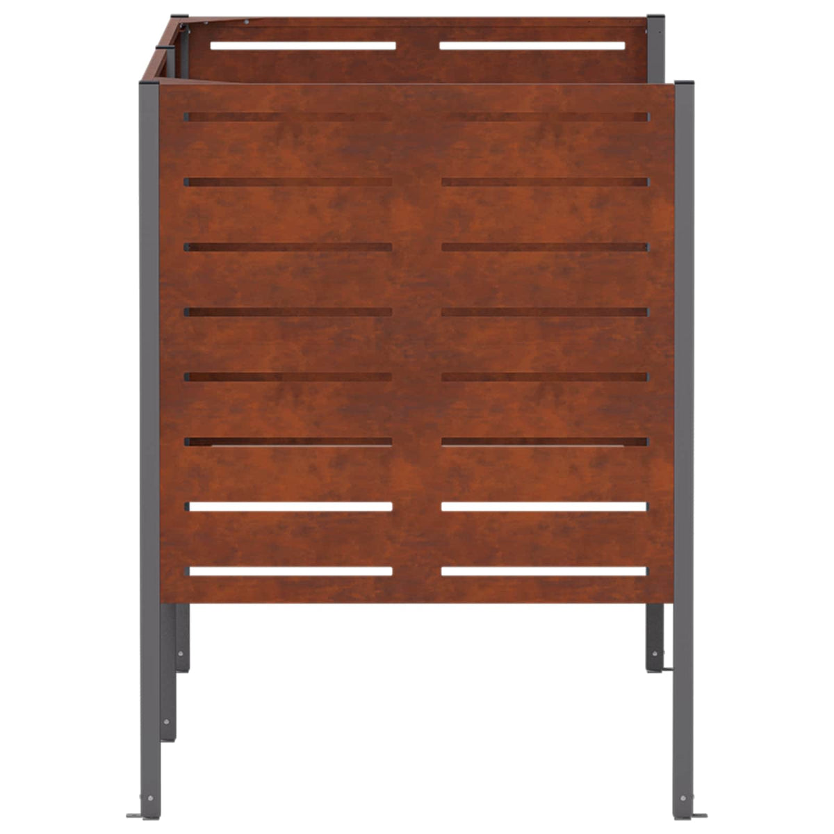 Κάλυμμα Κάδου Απορριμμάτων 167 x 85 x 113 εκ Σκ rusty - Pakobazaar
