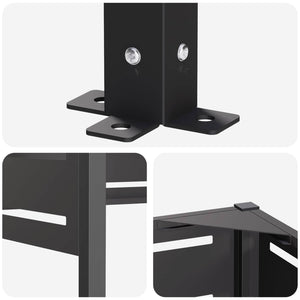 Κάλυμμα Κάδου Απορριμμάτων 249 x 85 x 113 εκ Ατσάλι Μαύρο - Pakobazaar