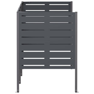 Κάλυμμα Κάδου Απορριμμάτων 249 x 85 x 113 εκ Ατσάλι Ανθρακί - Pakobazaar