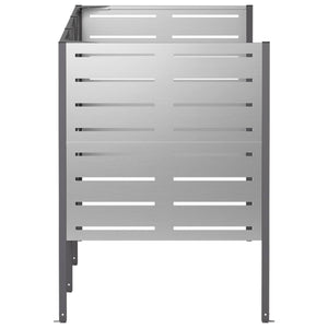 Κάλυμμα Κάδου Απορριμμάτων 249 x 85 x 113 εκ Ασημί - Pakobazaar