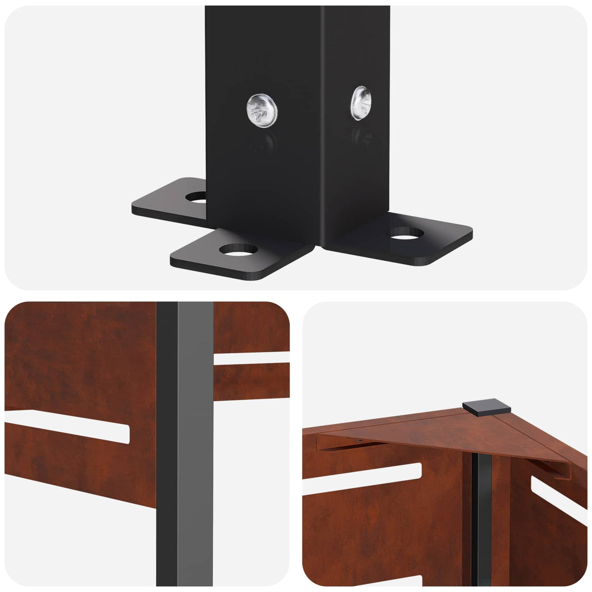 Κάλυμμα Κάδου Απορριμμάτων 249 x 85 x 113 εκ Σκ rusty - Pakobazaar