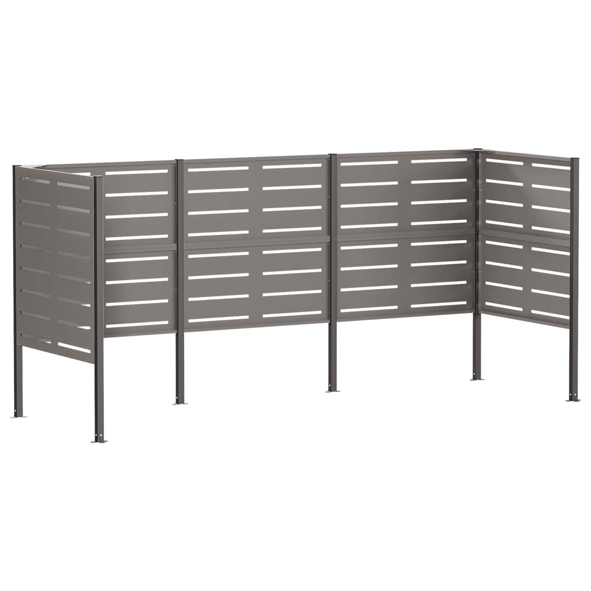 Κάλυμμα Κάδου Απορριμμάτων 249 x 85 x 113 εκ Σκ rusty - Pakobazaar