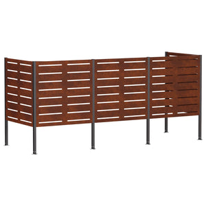 Κάλυμμα Κάδου Απορριμμάτων 249 x 85 x 113 εκ Σκ rusty - Pakobazaar