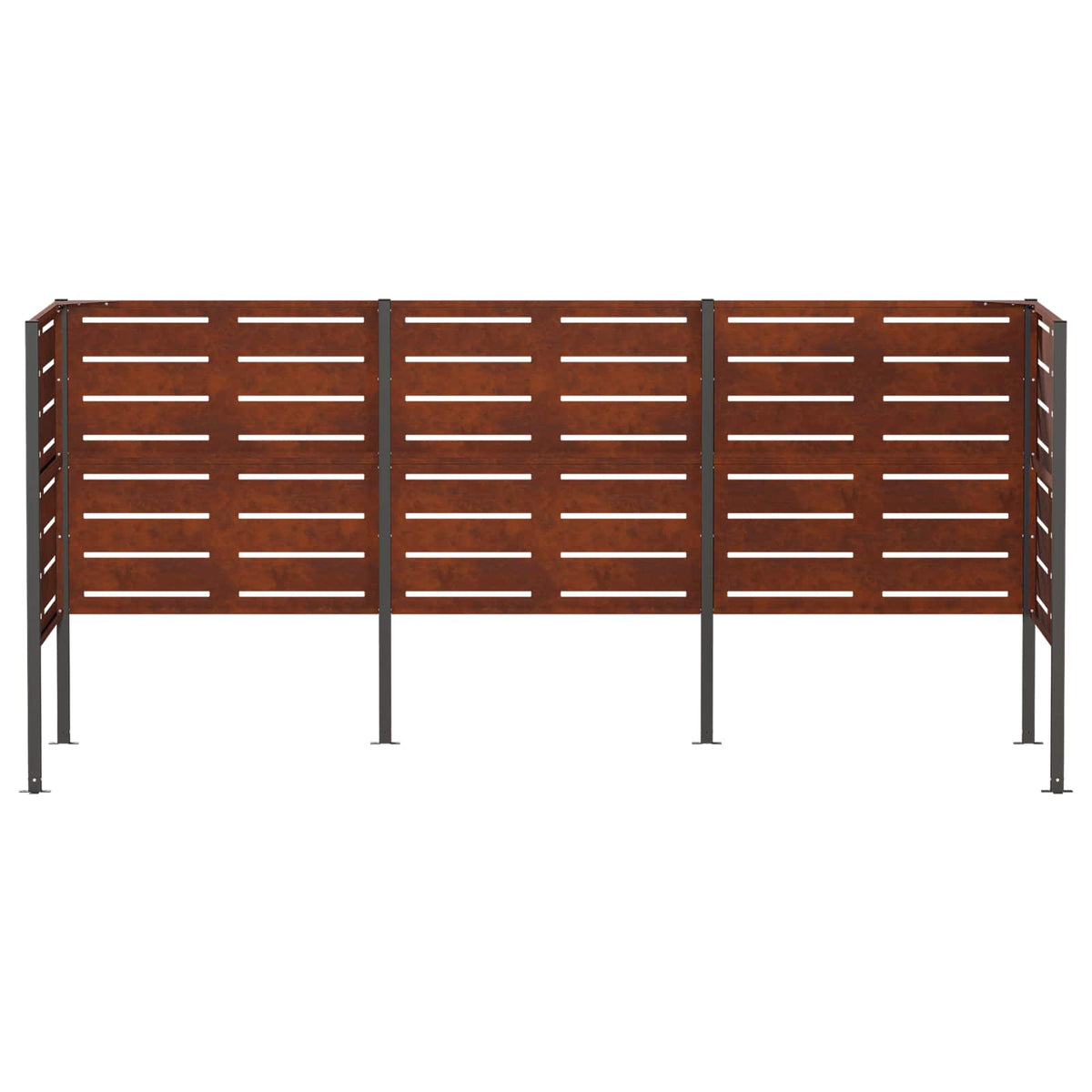Κάλυμμα Κάδου Απορριμμάτων 249 x 85 x 113 εκ Σκ rusty - Pakobazaar