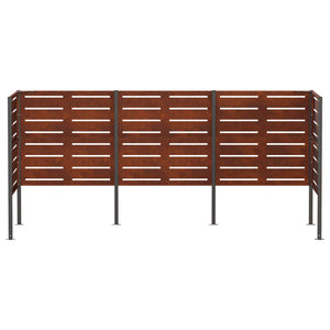 Κάλυμμα Κάδου Απορριμμάτων 249 x 85 x 113 εκ Σκ rusty - Pakobazaar
