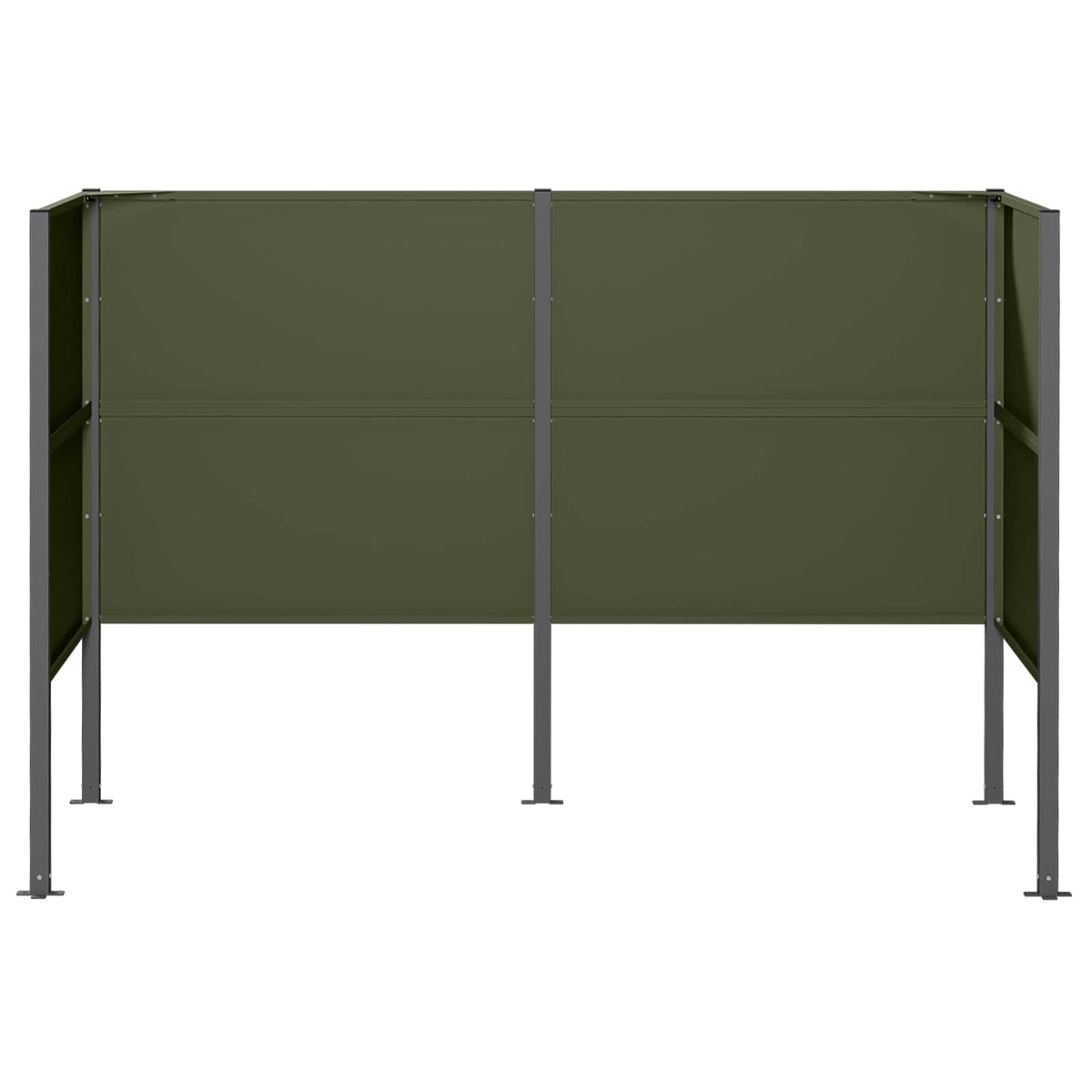 Κάλυμμα Κάδου Απορριμμάτων 167 x 85 x 113 εκ Ατσάλι Λαδί - Pakobazaar