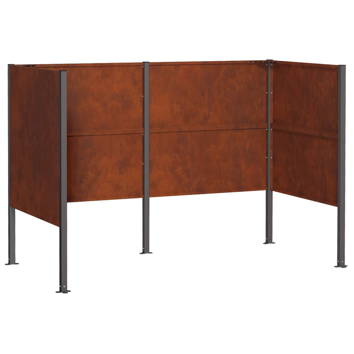 Κάλυμμα Κάδου Απορριμμάτων 167 x 85 x 113 εκ Σκ rusty - Pakobazaar
