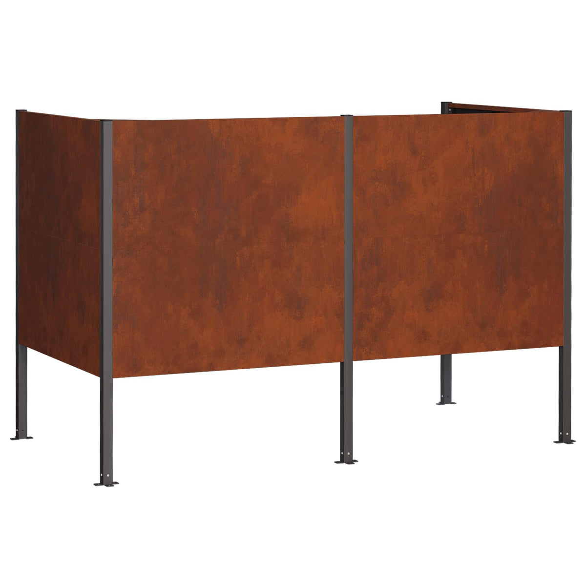 Κάλυμμα Κάδου Απορριμμάτων 167 x 85 x 113 εκ Σκ rusty - Pakobazaar