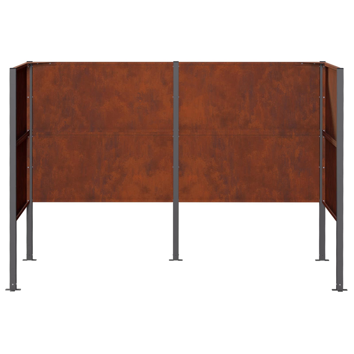 Κάλυμμα Κάδου Απορριμμάτων 167 x 85 x 113 εκ Σκ rusty - Pakobazaar