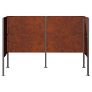Κάλυμμα Κάδου Απορριμμάτων 167 x 85 x 113 εκ Σκ rusty - Pakobazaar