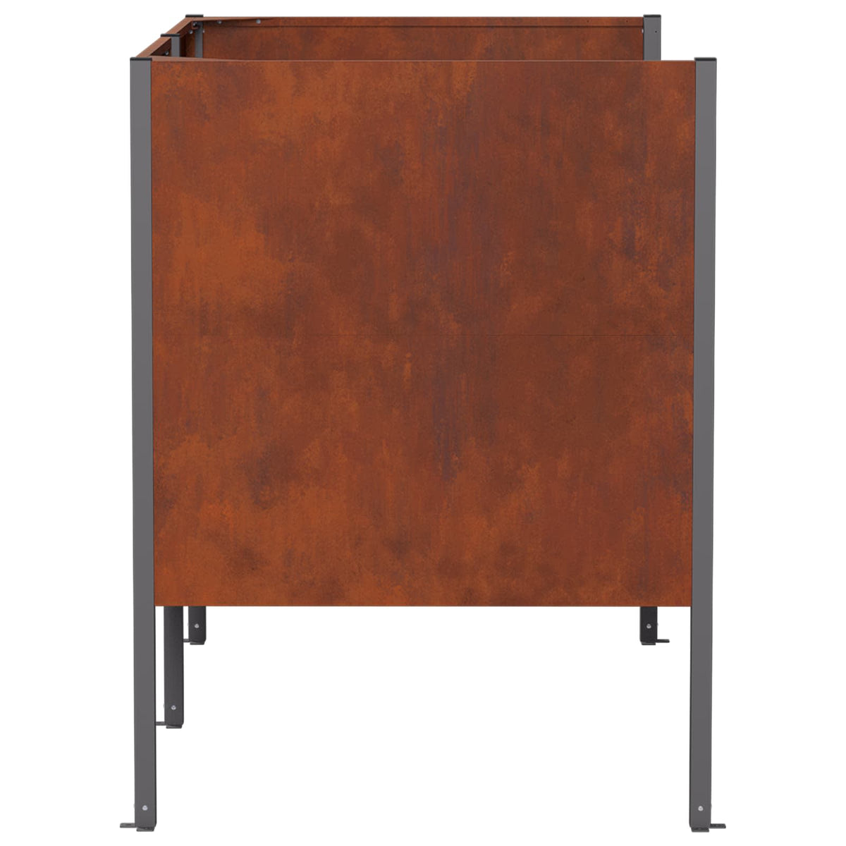Κάλυμμα Κάδου Απορριμμάτων 167 x 85 x 113 εκ Σκ rusty - Pakobazaar