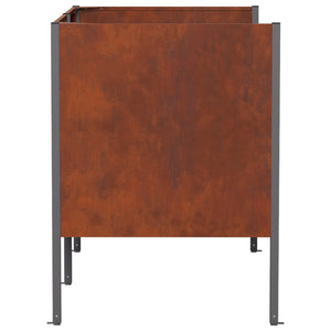 Κάλυμμα Κάδου Απορριμμάτων 167 x 85 x 113 εκ Σκ rusty - Pakobazaar