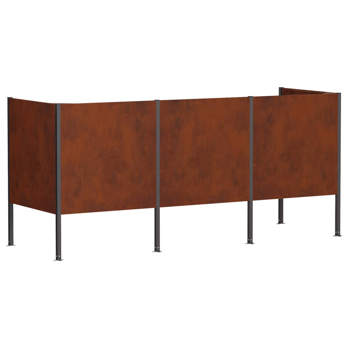 Κάλυμμα Κάδου Απορριμμάτων 249 x 85 x 113 εκ Σκ rusty - Pakobazaar