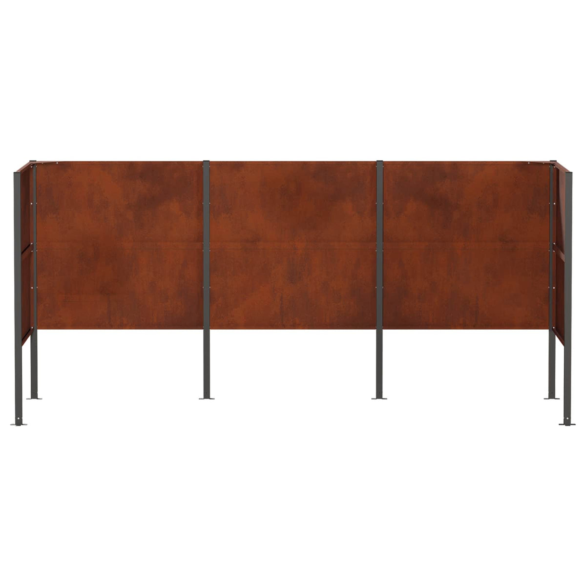 Κάλυμμα Κάδου Απορριμμάτων 249 x 85 x 113 εκ Σκ rusty - Pakobazaar