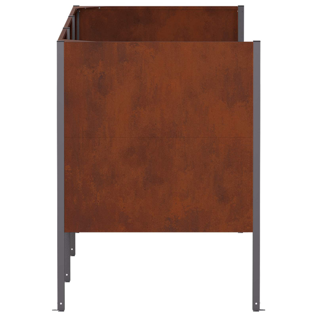 Κάλυμμα Κάδου Απορριμμάτων 249 x 85 x 113 εκ Σκ rusty - Pakobazaar