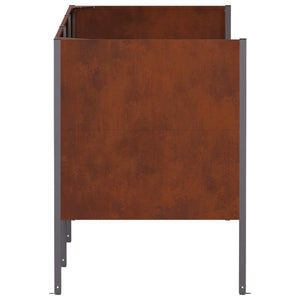 Κάλυμμα Κάδου Απορριμμάτων 249 x 85 x 113 εκ Σκ rusty - Pakobazaar