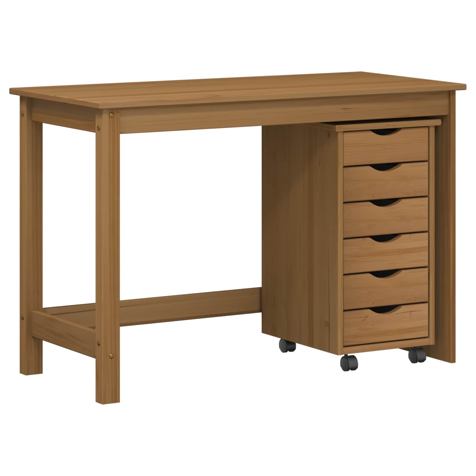 Σετ Γραφείου και Κινητού Ντουλαπιού MOSS 2 pcs Μέλι Καφέ - Pakobazaar
