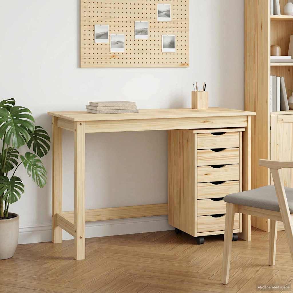 Σετ Γραφείου και Κινητού Ντουλαπιού MOSS 2 pcs Καφέ - Pakobazaar