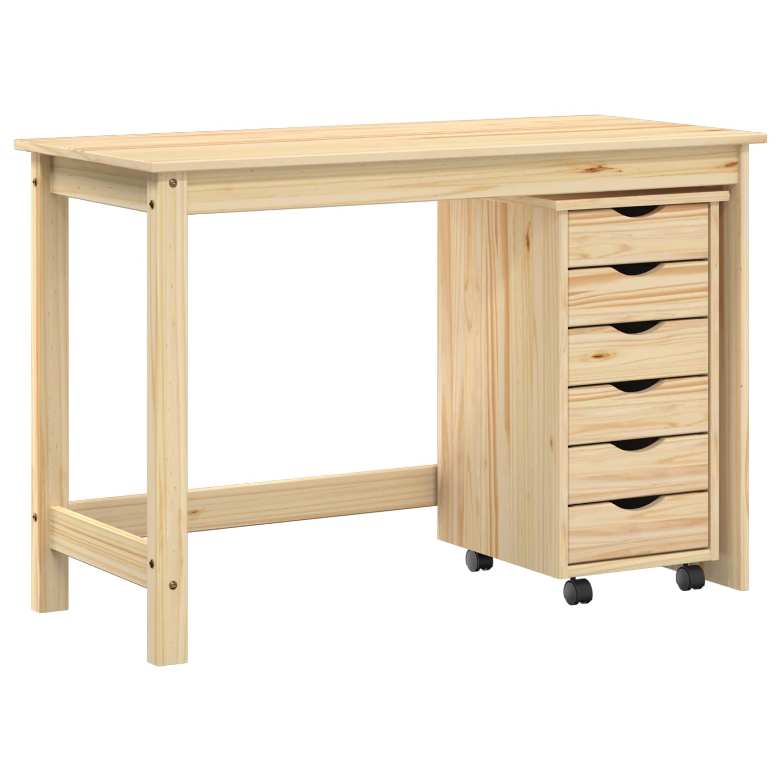 Σετ Γραφείου και Κινητού Ντουλαπιού MOSS 2 pcs Καφέ - Pakobazaar