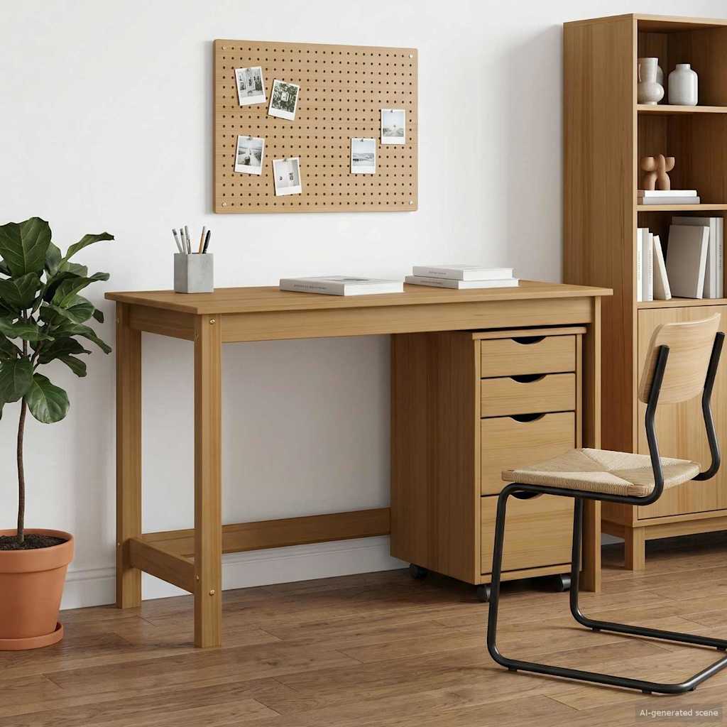 Σετ Γραφείου και Κινητού Ντουλαπιού MOSS 2 pcs Μέλι Καφέ - Pakobazaar