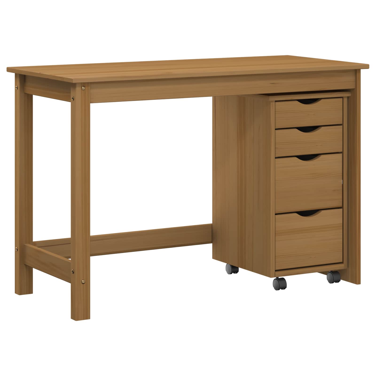 Σετ Γραφείου και Κινητού Ντουλαπιού MOSS 2 pcs Μέλι Καφέ - Pakobazaar