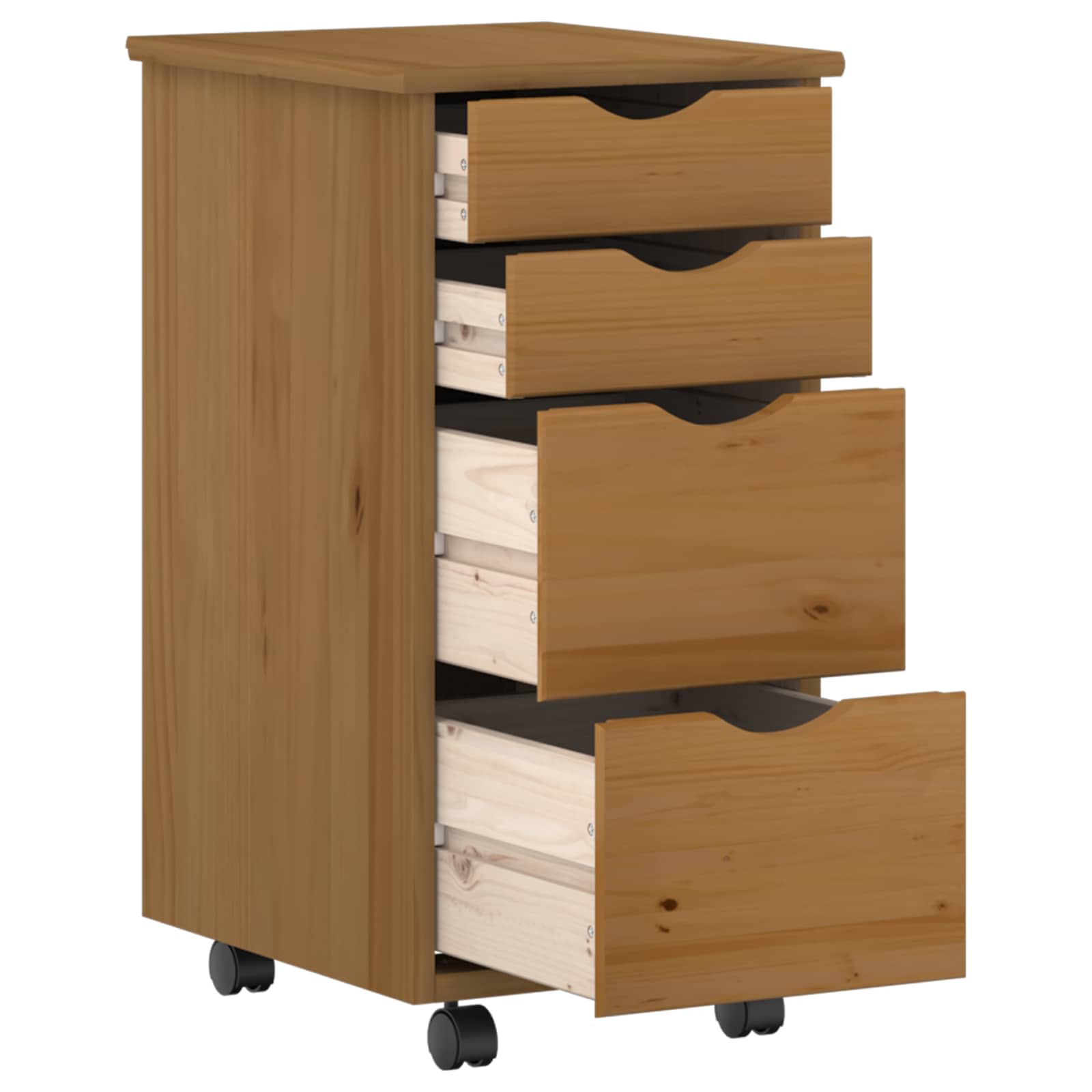 Σετ Γραφείου και Κινητού Ντουλαπιού MOSS 2 pcs Μέλι Καφέ - Pakobazaar